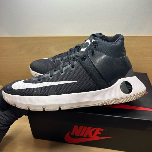 Nike KD Trey 5 IV Mens 13 Black & White Basketball Shoes 844571-010 - Picture 5 of 11